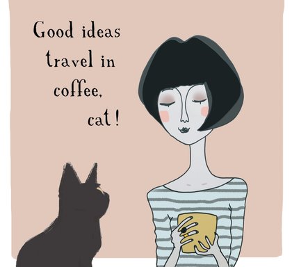Inka Hagen Die Gute Wal Productions  Coffee with Cat