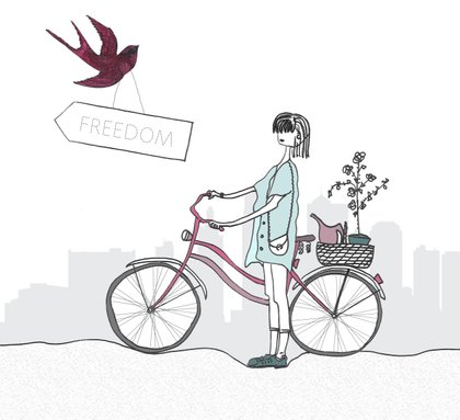 Inka Hagen freedom, cycling, leaving the city, bycicle